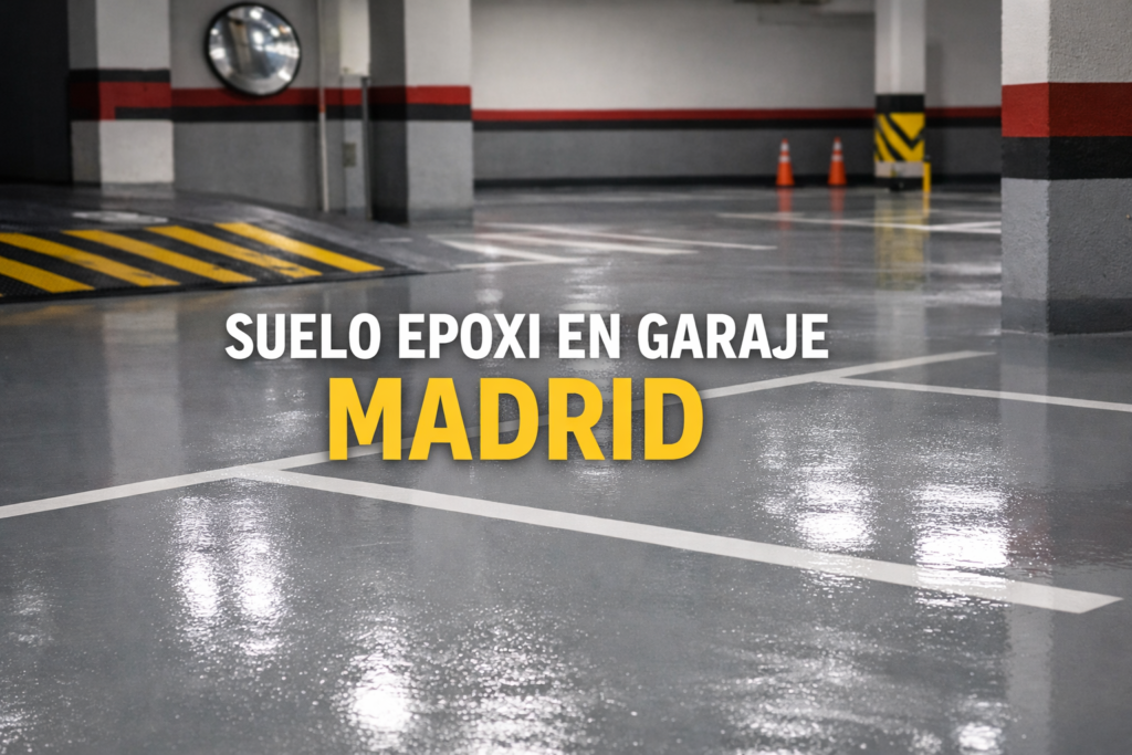 Pintura de suelos epoxi para garajes en Madrid de alta resistencia